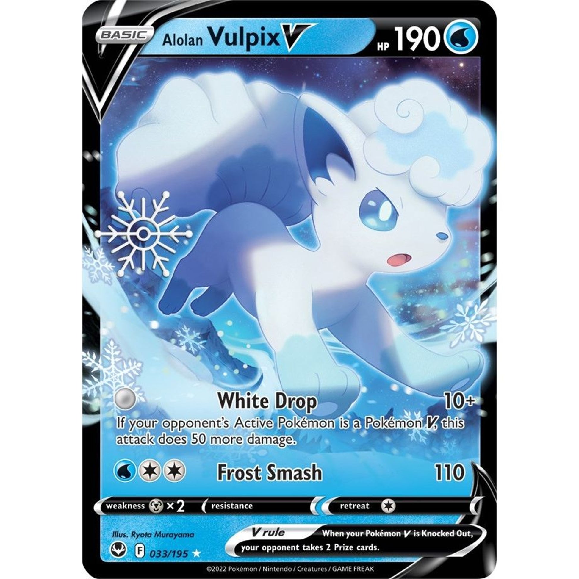 Image for Alolan Vulpix V - 033/195 (Holiday Calendar) (033/195) (MCAP) - Pokemon