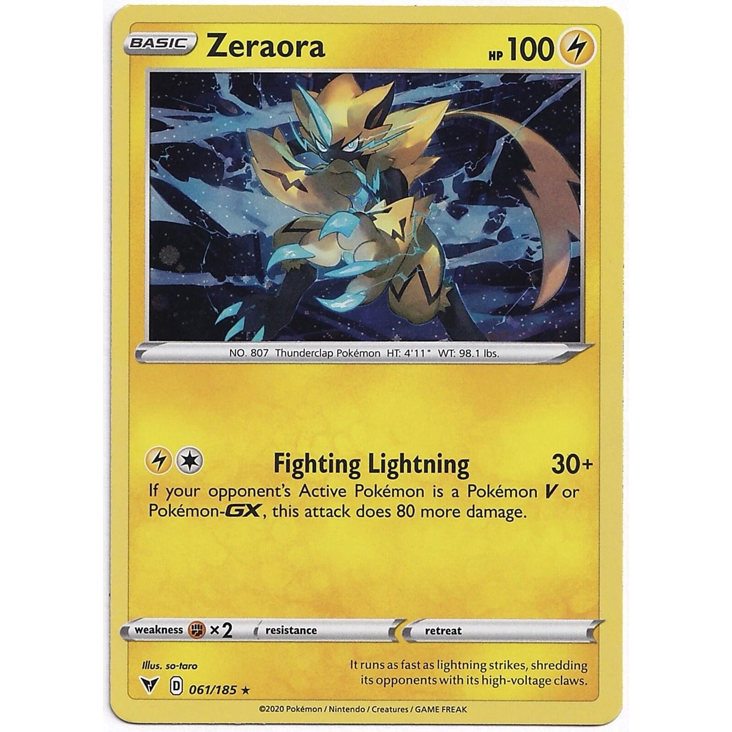 Image for Zeraora - 061/185 (Cosmos Holo) (061/185) (MCAP) - Pokemon