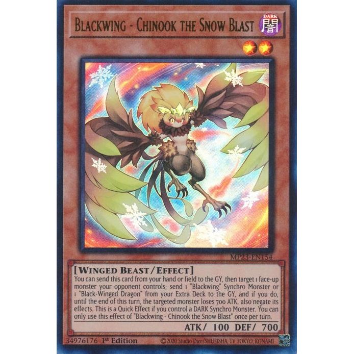 Image for Blackwing - Chinook the Snow Blast (MP23-EN154) (MP23) - YuGiOh