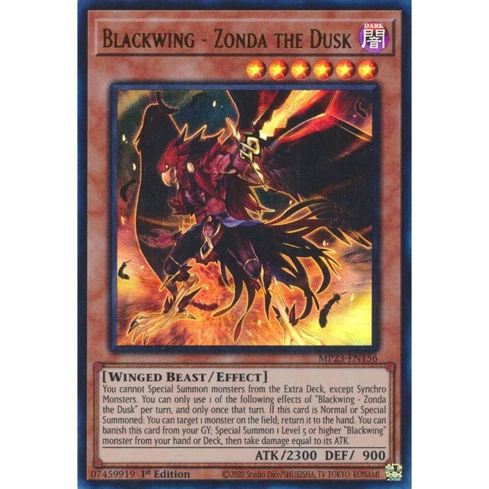 Image for Blackwing - Zonda the Dusk (MP23-EN156) (MP23) - YuGiOh