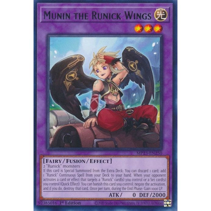 Image for Munin the Runick Wings (MP23-EN250) (MP23) - YuGiOh
