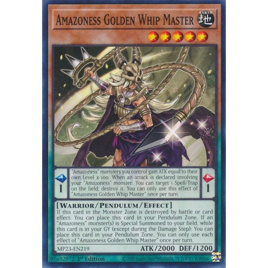 Image for Amazoness Golden Whip Master (MP23-EN219) (MP23) - YuGiOh