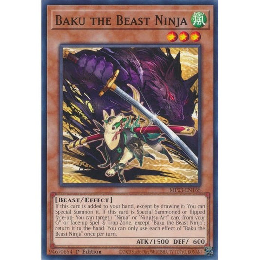 Image for Baku the Beast Ninja (MP23-EN168) (MP23) - YuGiOh