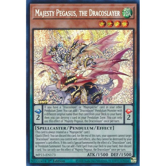 Image for Majesty Pegasus, the Dracoslayer (MP23-EN173) (MP23) - YuGiOh