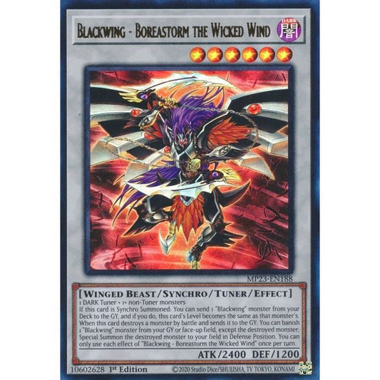 Image for Blackwing - Boreastorm the Wicked Wind (MP23-EN188) (MP23) - YuGiOh