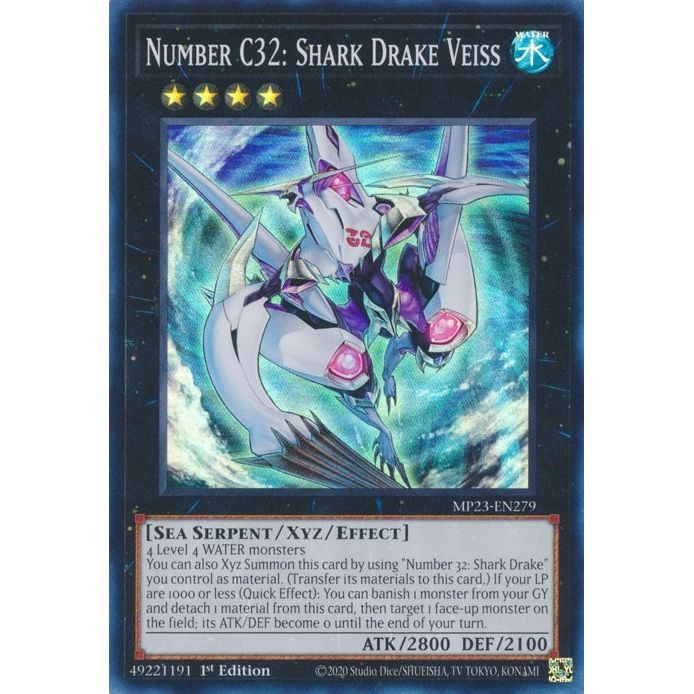 Image for Number C32: Shark Drake Veiss (MP23-EN279) (MP23) - YuGiOh