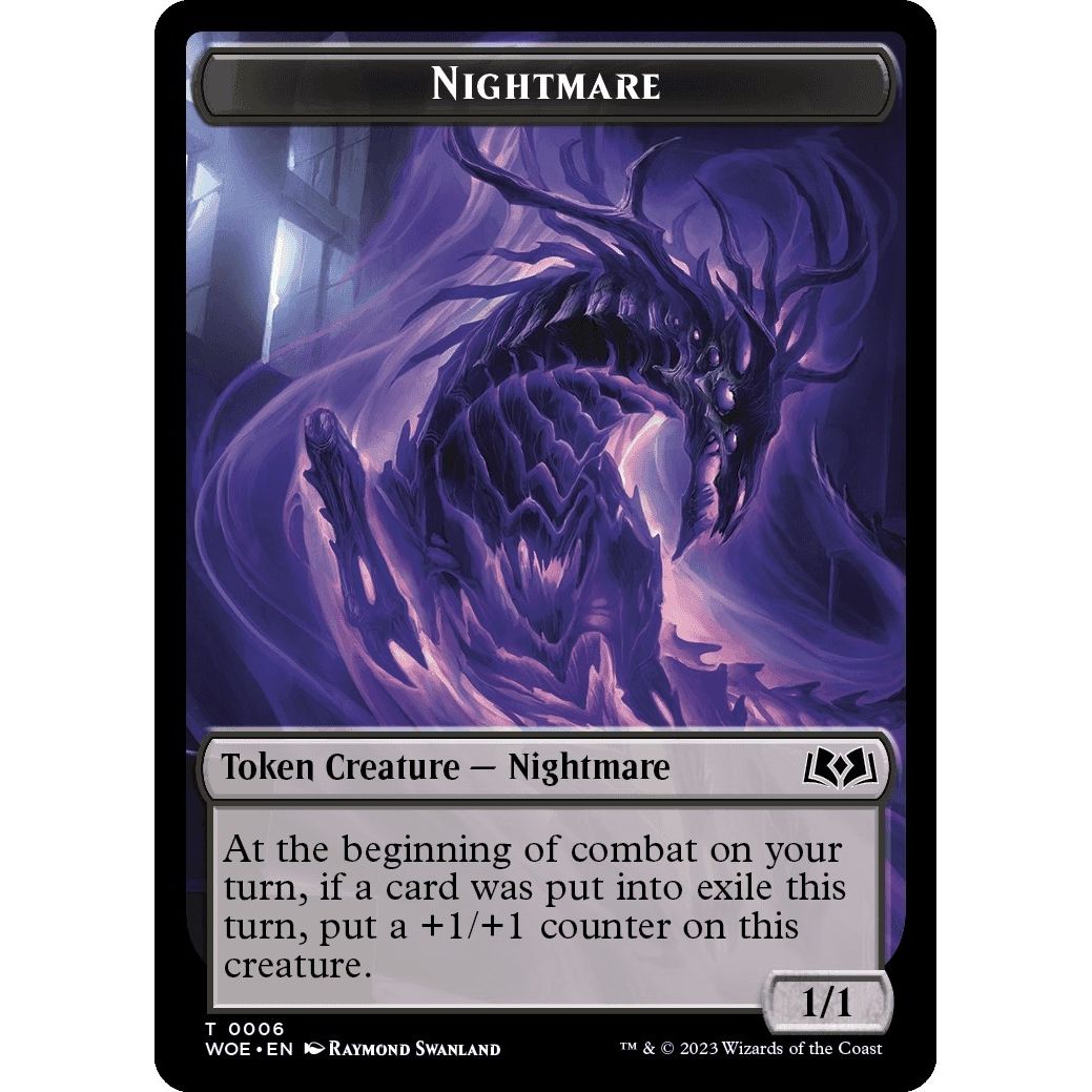 Image for Nightmare // Food (0013) Double-Sided Token (6 // 13) (WOE) - Magic: The Gathering