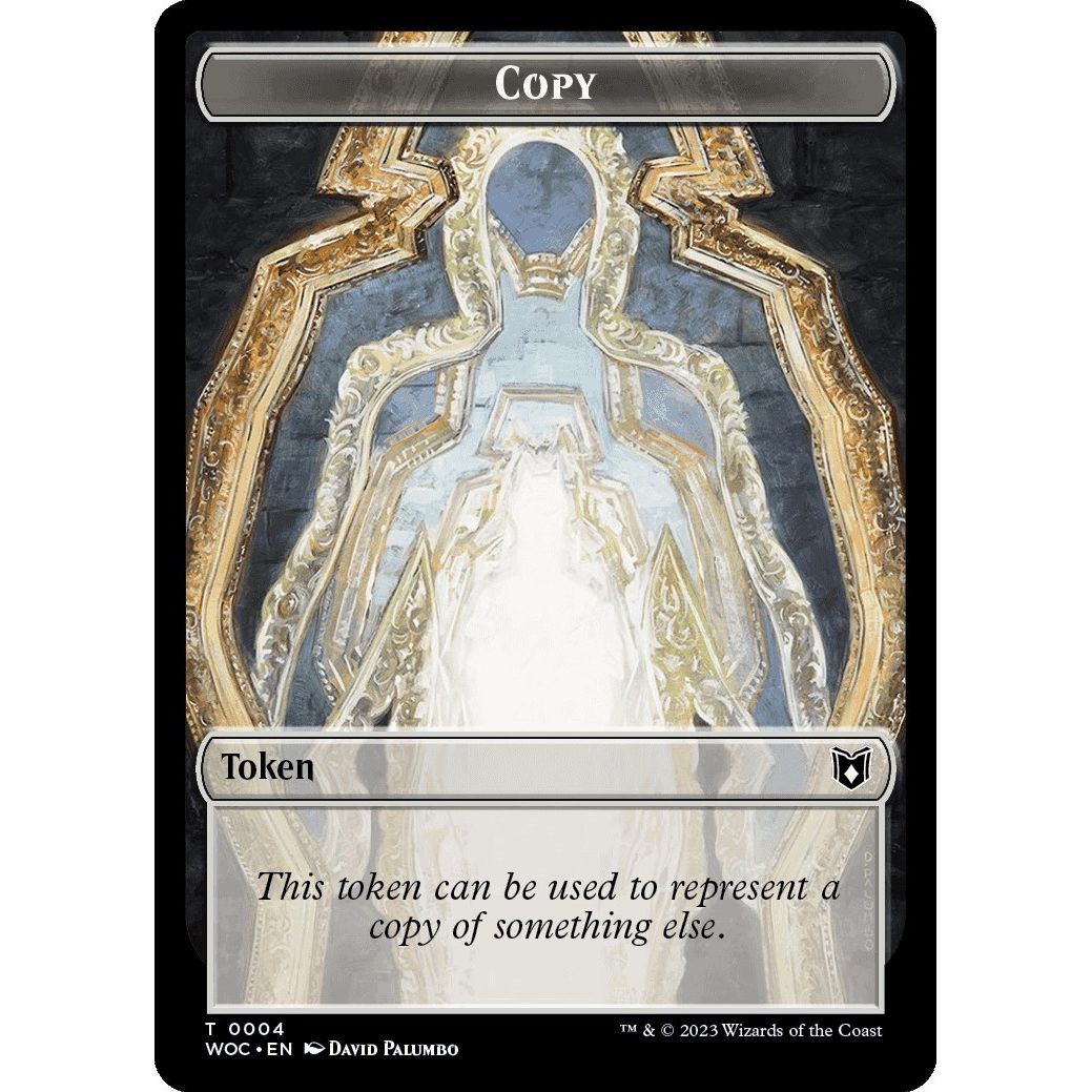 Image for Copy // Monster Role / Virtuous Role Double-Sided Token (1 // 4) (WOC) - Magic: The Gathering