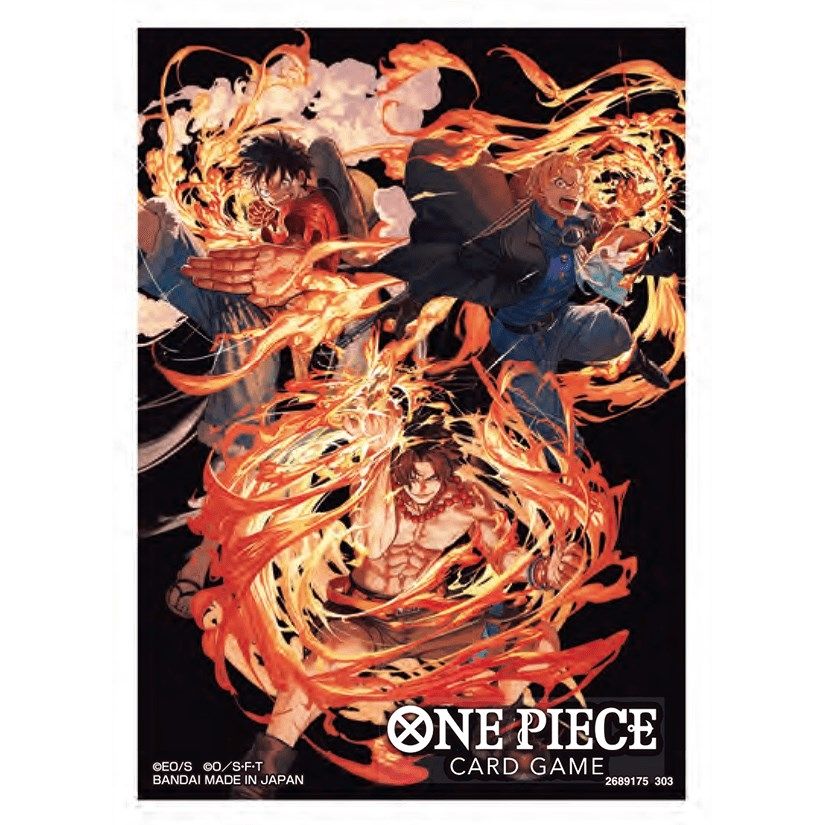 Image for One Piece Card Game Official Sleeves - Ace/Sabo/Luffy (10-Pack) - Card Sleeves