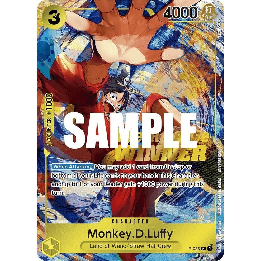 Image for Monkey.D.Luffy (Pre-Release Tournament) (Winner) (P-036) (OP-PR) - One Piece Card Game