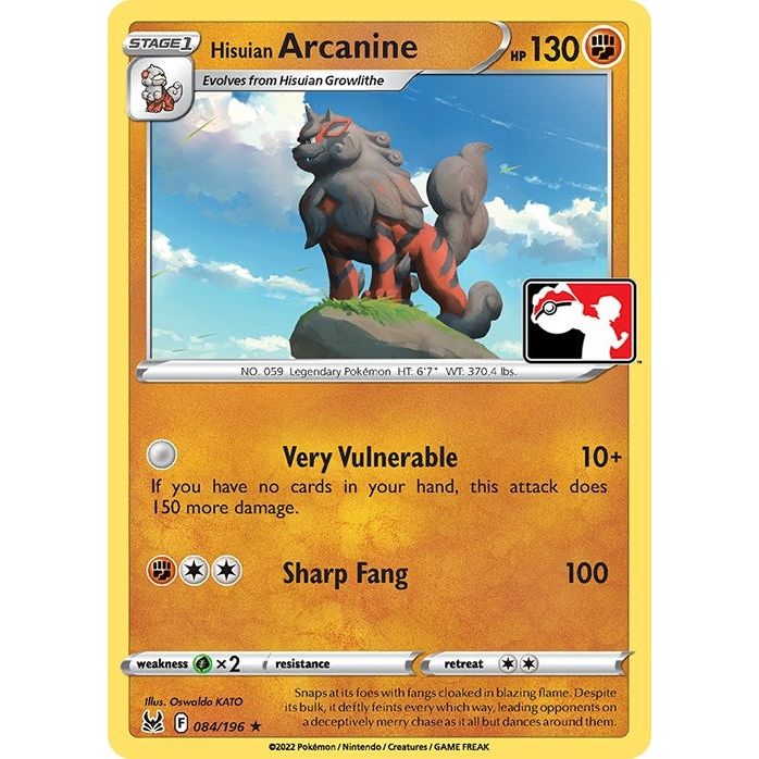 Image for Hisuian Arcanine (084/196) - Pokemon