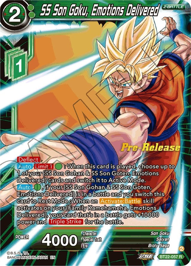 Image for SS Son Goku, Emotions Delivered (BT22-057) (DBS-B22PRE) - Dragon Ball Super: Masters