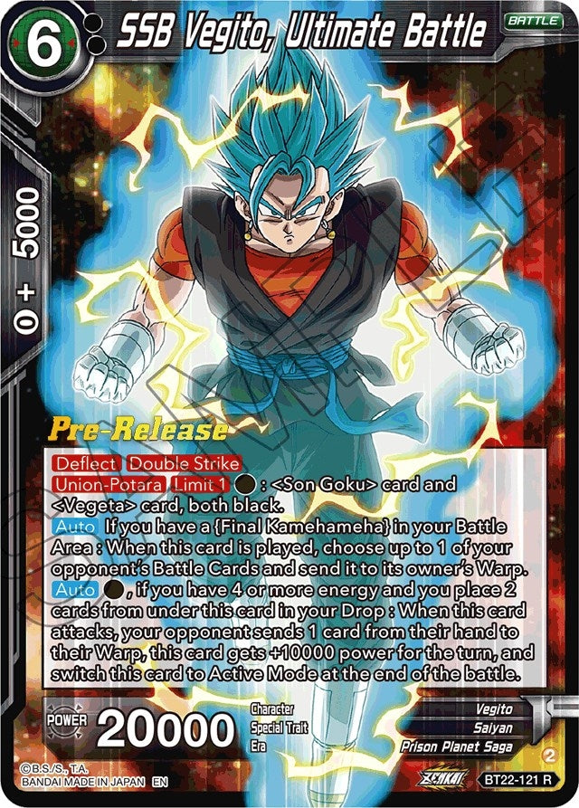 Image for SSB Vegito, Ultimate Battle (BT22-121) (DBS-B22PRE) - Dragon Ball Super: Masters