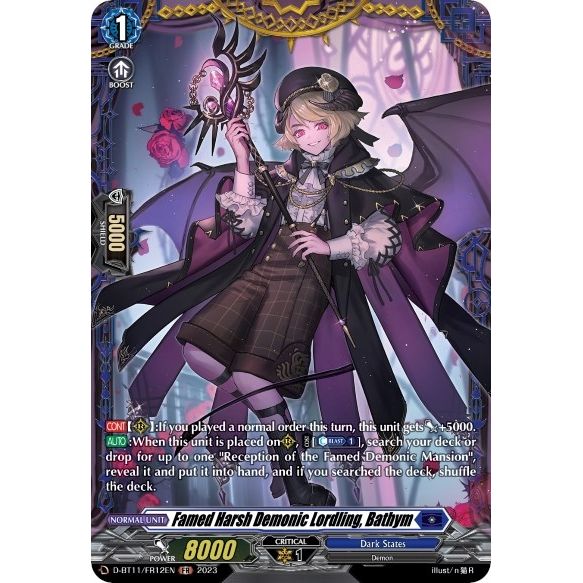Image for Famed Harsh Demonic Lordling, Bathym (FR) (D-BT11/FR12EN) (D-BT11) - Cardfight Vanguard