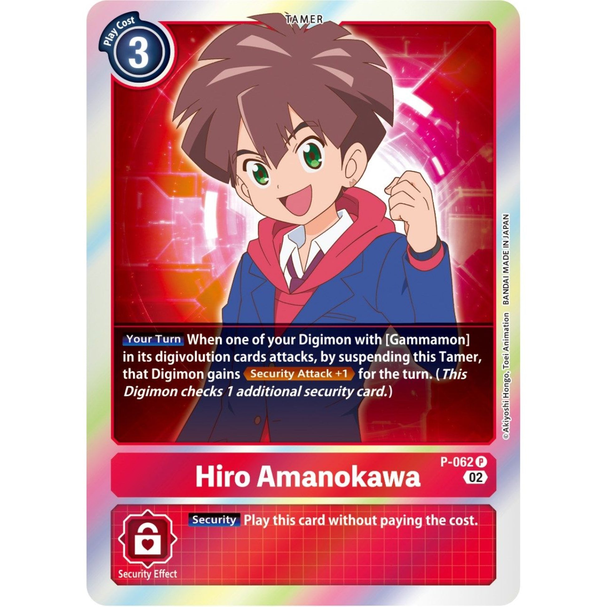Image for Hiro Amanokawa - P-062 (Resurgence Booster Reprint) (P-062 P) (RB-01) - Digimon Card Game