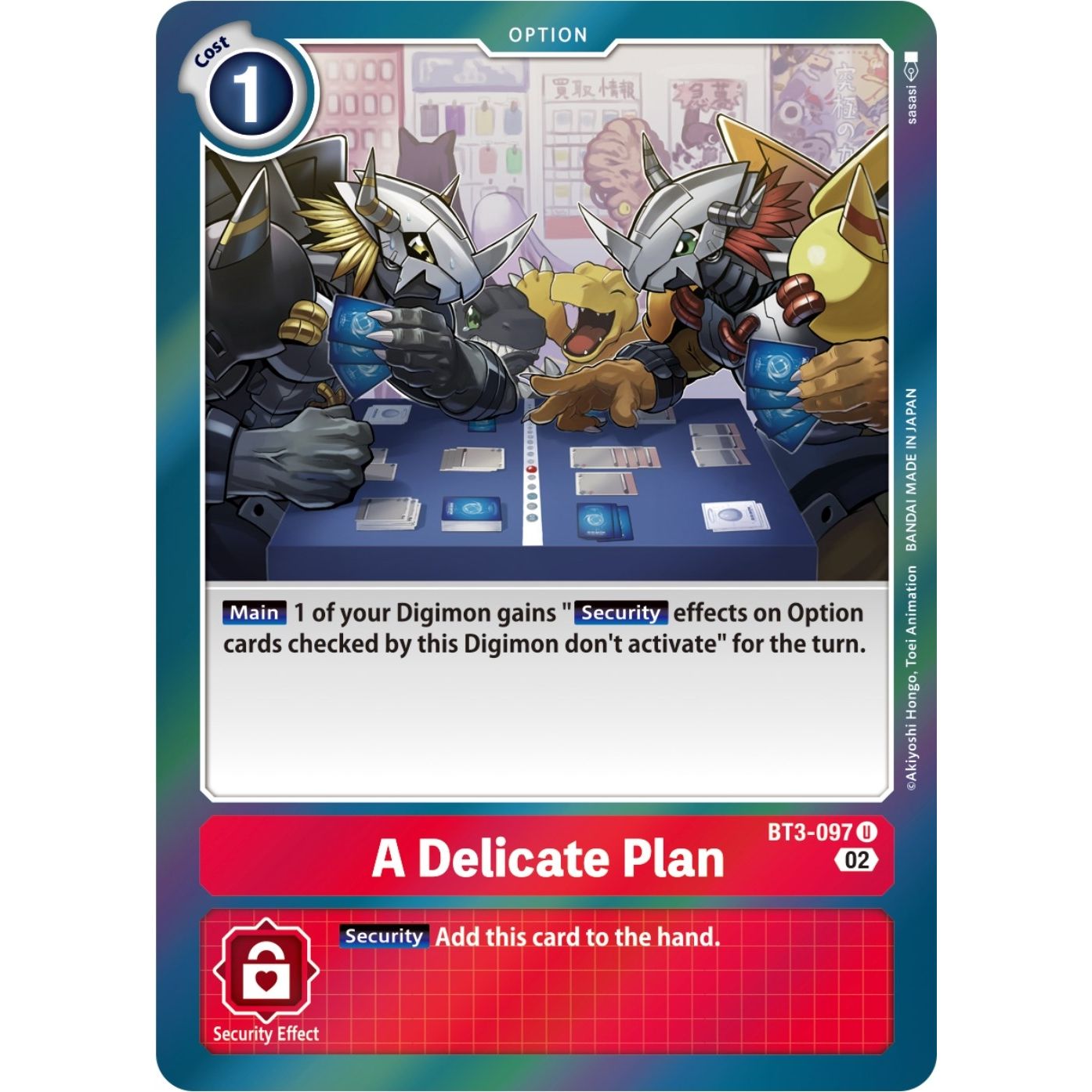 Image for A Delicate Plan (Resurgence Booster Reprint) (BT3-097 U) (RB-01) - Digimon Card Game