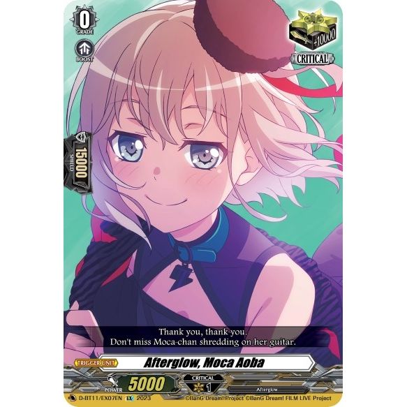 Image for Afterglow, Moca Aoba (D-BT11/EX07EN) (D-BT11) - Cardfight Vanguard