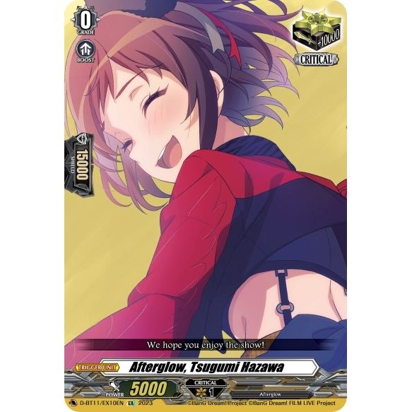 Image for Afterglow, Tsugumi Hazawa (D-BT11/EX10EN) (D-BT11) - Cardfight Vanguard