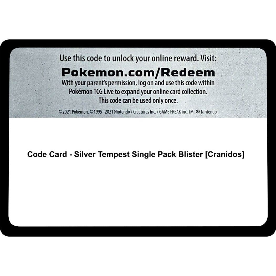 Image for Code Card - Silver Tempest Single Pack Blister [Cranidos] (SWSH12) - Pokemon