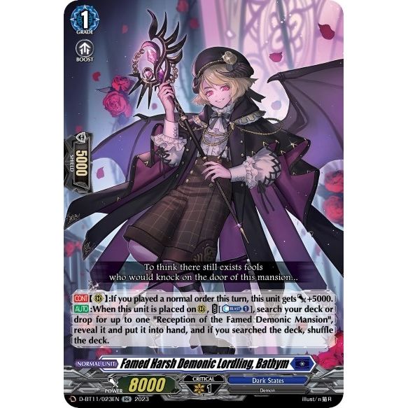 Image for Famed Harsh Demonic Lordling, Bathym (D-BT11/023EN) (D-BT11) - Cardfight Vanguard