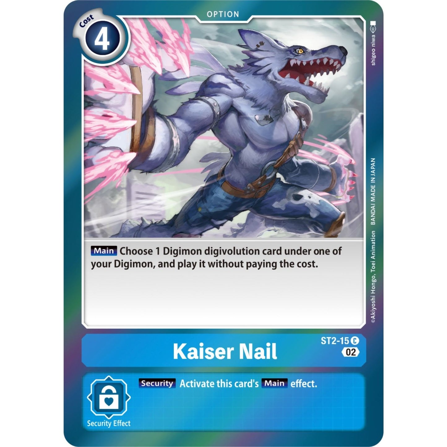 Image for Kaiser Nail (Resurgence Booster Reprint) (ST2-15 C) (RB-01) - Digimon Card Game