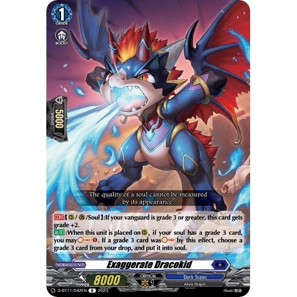 Image for Exaggerate Dracokid (D-BT11/042EN) (D-BT11) - Cardfight Vanguard