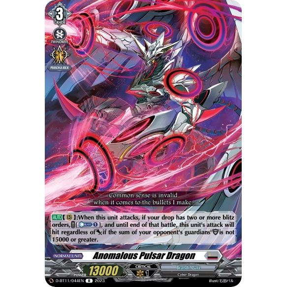 Image for Anomalous Pulsar Dragon (D-BT11/044EN) (D-BT11) - Cardfight Vanguard