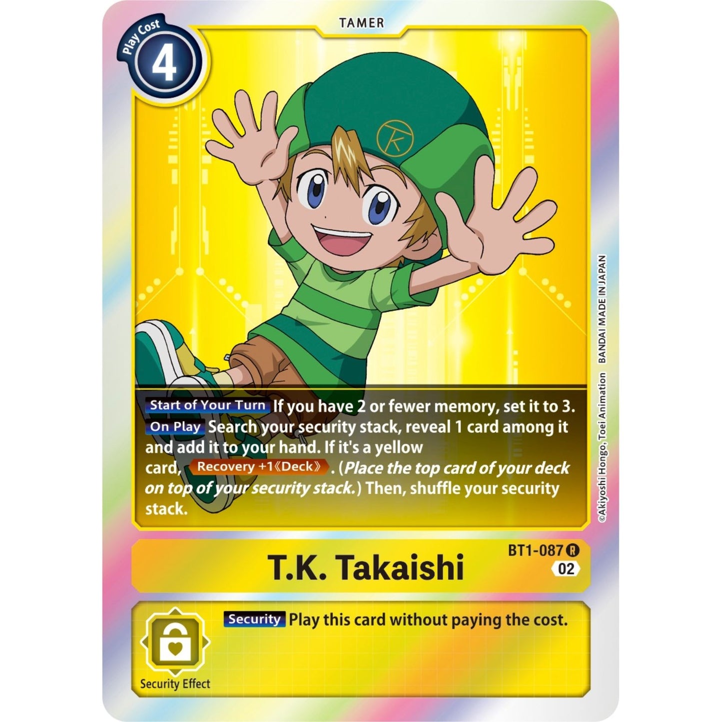 Image for T.K. Takaishi (Resurgence Booster Reprint) (BT1-087 R) (RB-01) - Digimon Card Game