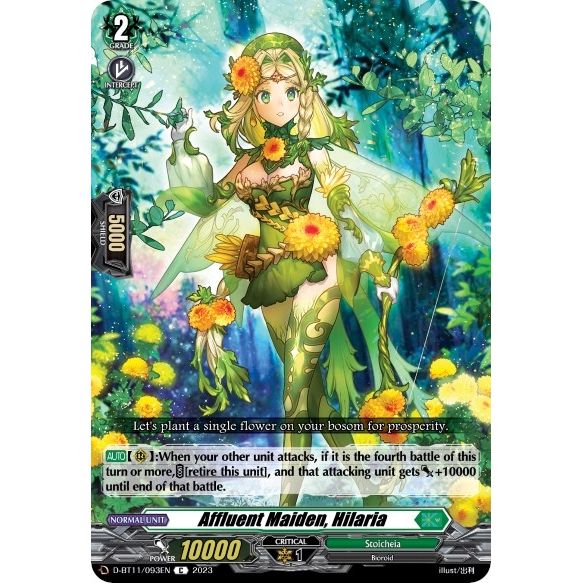 Image for Affluent Maiden, Hilaria (D-BT11/093EN) (D-BT11) - Cardfight Vanguard