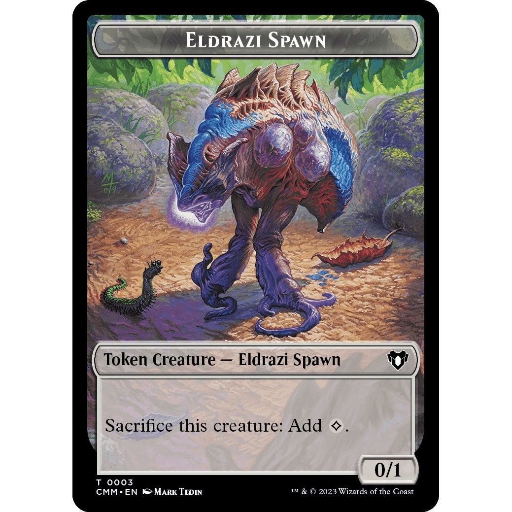 Image for Eldrazi Spawn // Dragon (0021) Double-Sided Token (3 // 21) (CMM) - Magic: The Gathering