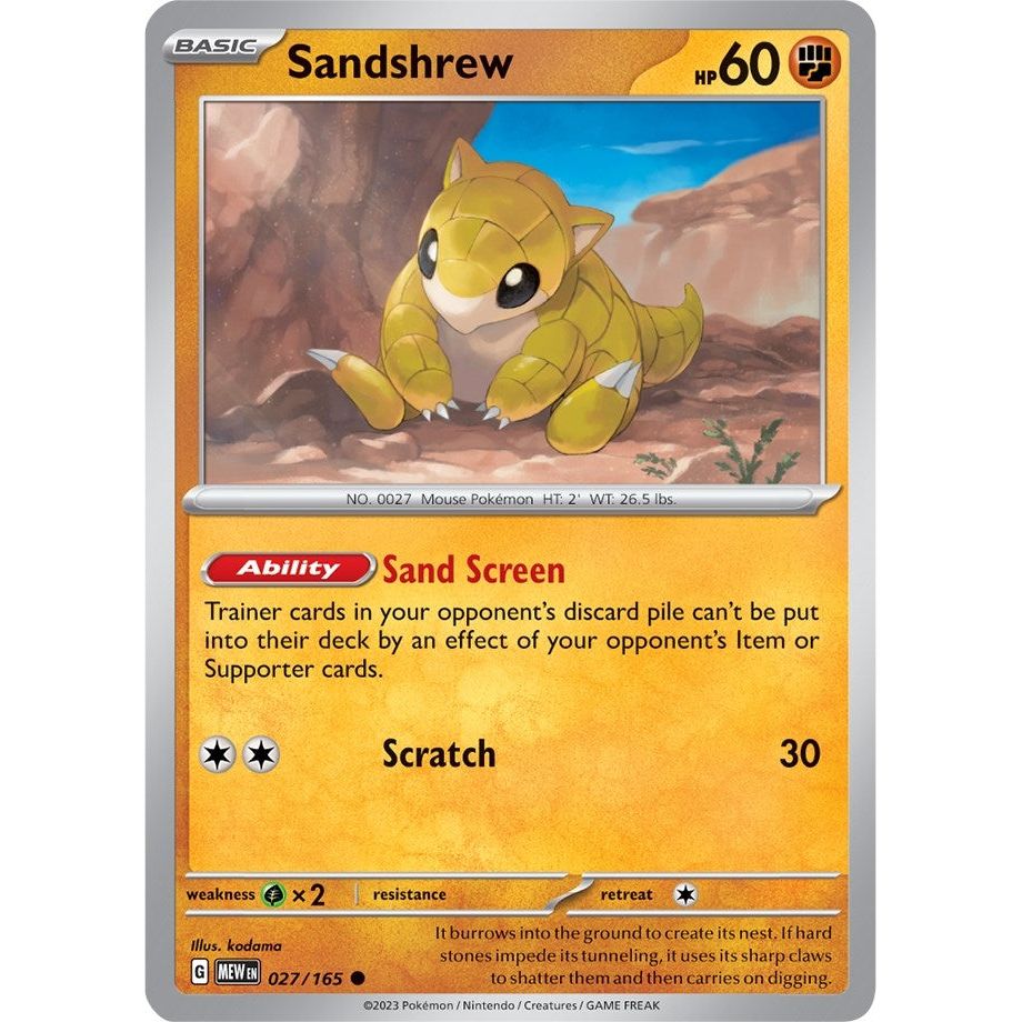 Image for Sandshrew (027/165) (MEW) - Pokemon