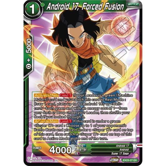 Image for Android 17, Forced Fusion (EX23-27) (DBS-BE23) - Dragon Ball Super: Masters