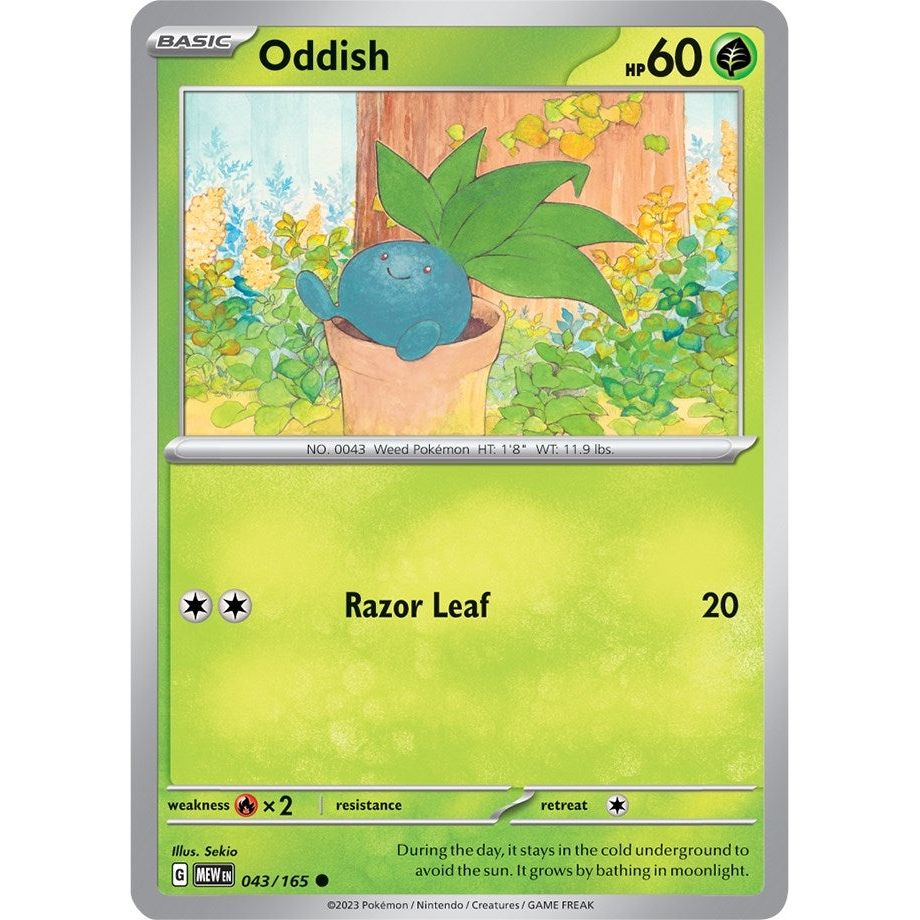 Image for Oddish (043/165) (MEW) - Pokemon