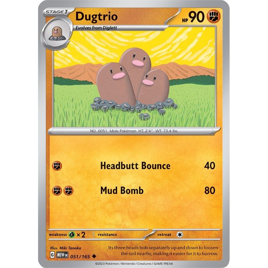 Image for Dugtrio (051/165) (MEW) - Pokemon