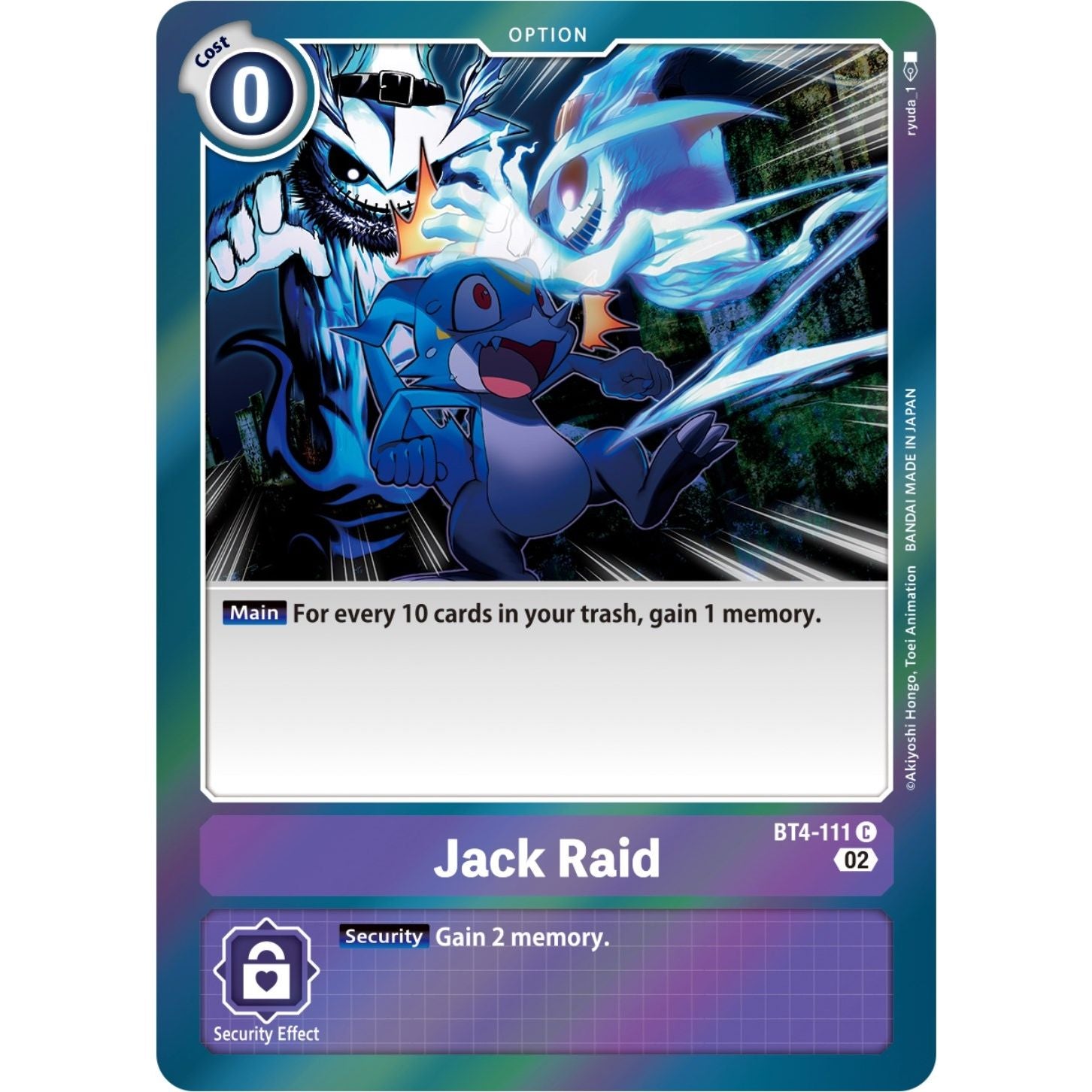 Image for Jack Raid (Resurgence Booster Reprint) (BT4-111 C) (RB-01) - Digimon Card Game