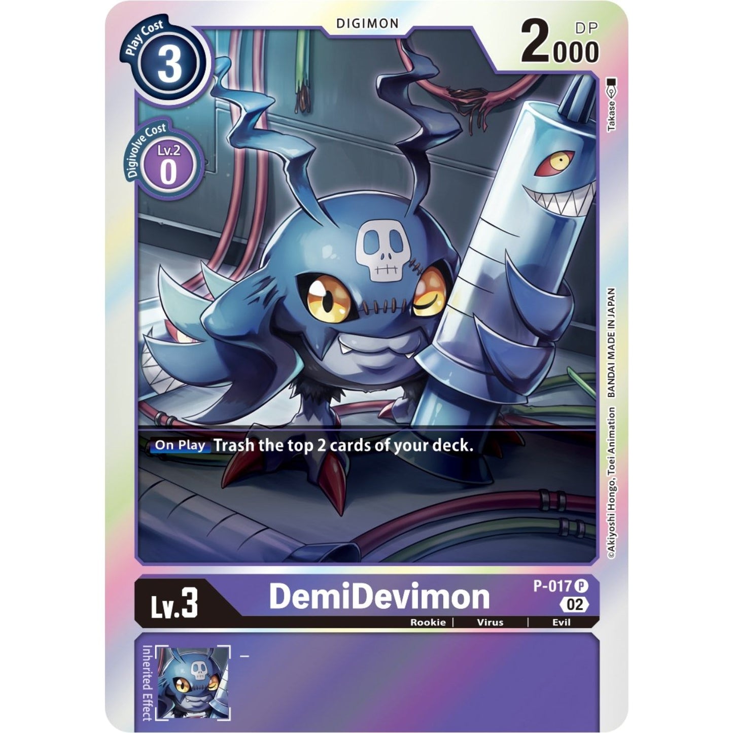 Image for DemiDevimon - P-017 (Resurgence Booster Reprint) (P-017 P) (RB-01) - Digimon Card Game