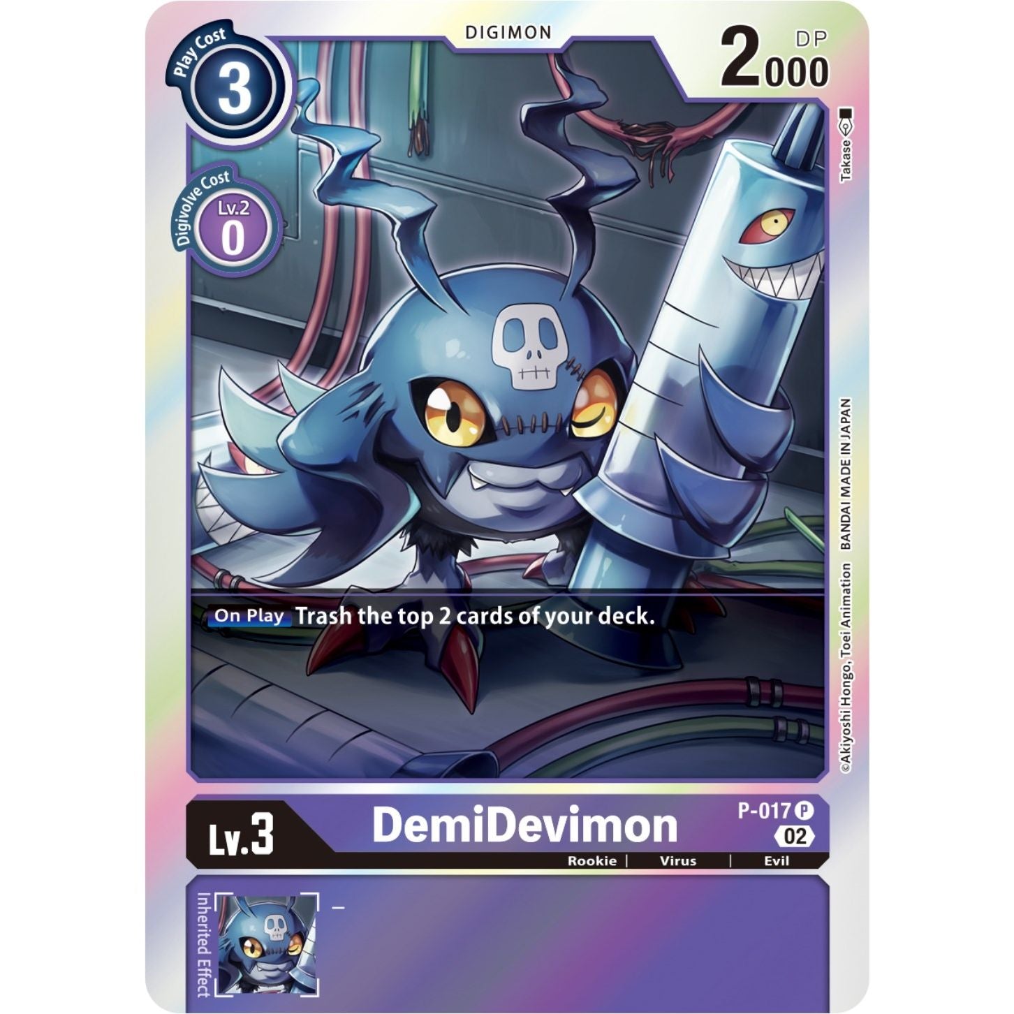 Image for DemiDevimon - P-017 (Resurgence Booster Reprint) (P-017 P) (RB-01) - Digimon Card Game