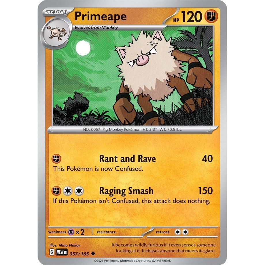 Image for Primeape (057/165) (MEW) - Pokemon