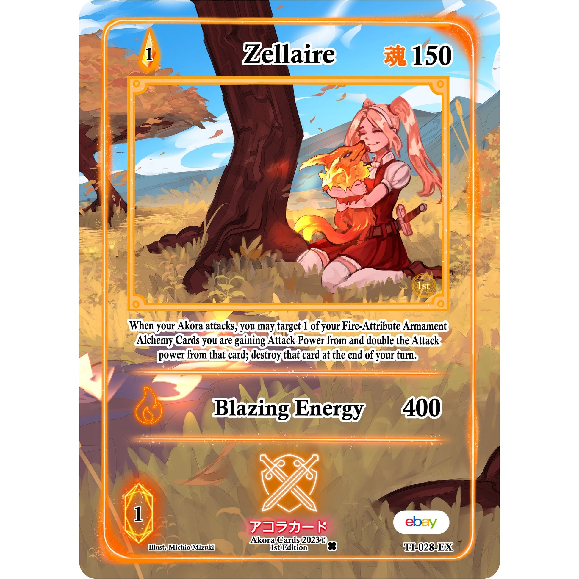 Image for Zellaire (Extended Art) (TI-028-EX) (TIE1E) - Akora TCG