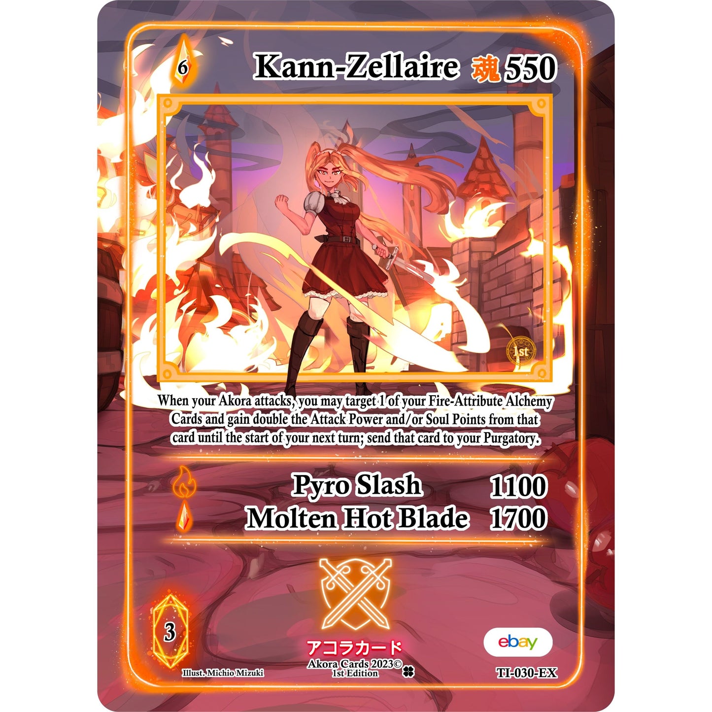 Image for Kann-Zellaire (Extended Art) (TI-030-EX) (TIE1E) - Akora TCG