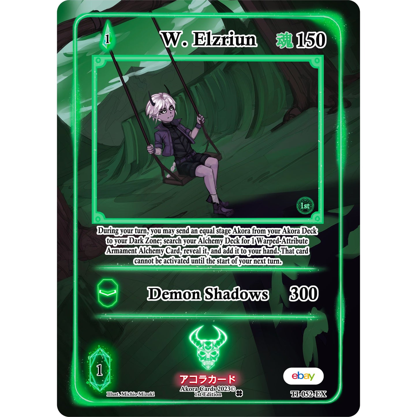 Image for W. Elzriun (Extended Art) (TI-052-EX) (TIE1E) - Akora TCG
