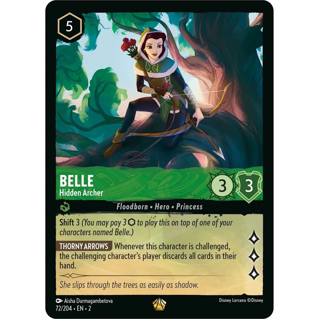 Image for Belle - Hidden Archer (72/204) (2) - Disney Lorcana