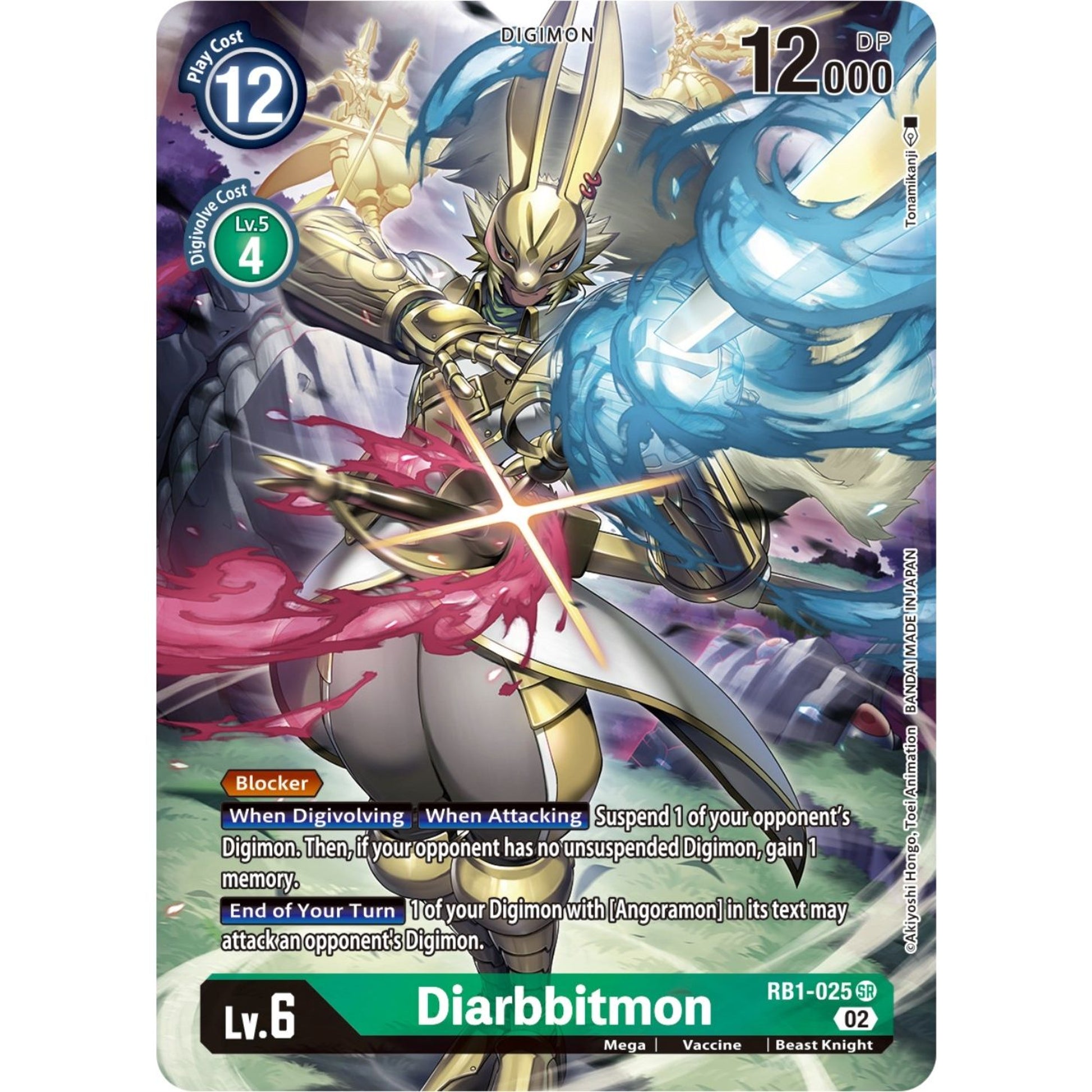 Image for Diarbbitmon (Textured Alternate Art) (RB1-025 SR) (RB-01) - Digimon Card Game