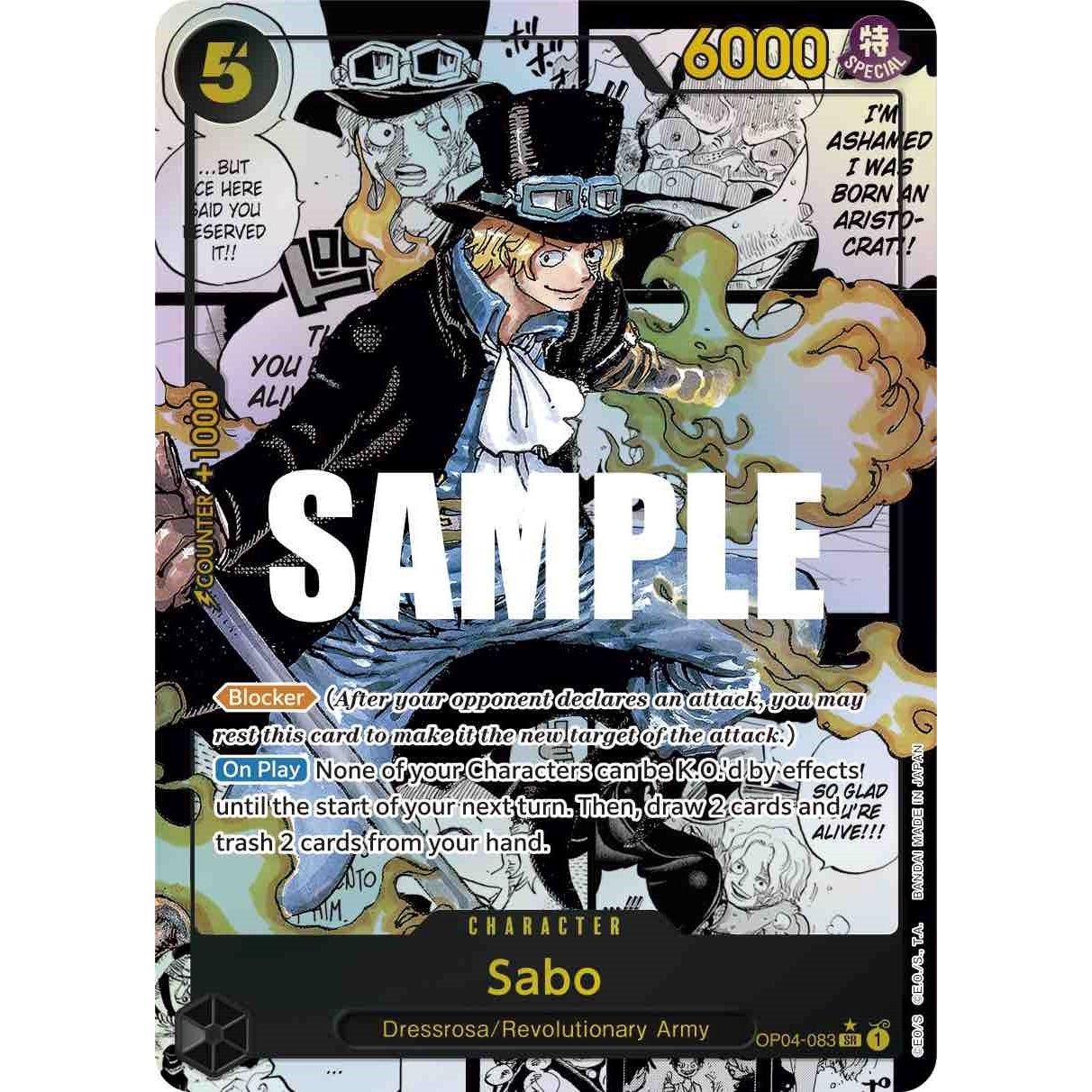 Image for Sabo (Alternate Art) (Manga) (OP04-083) (OP04) - One Piece Card Game