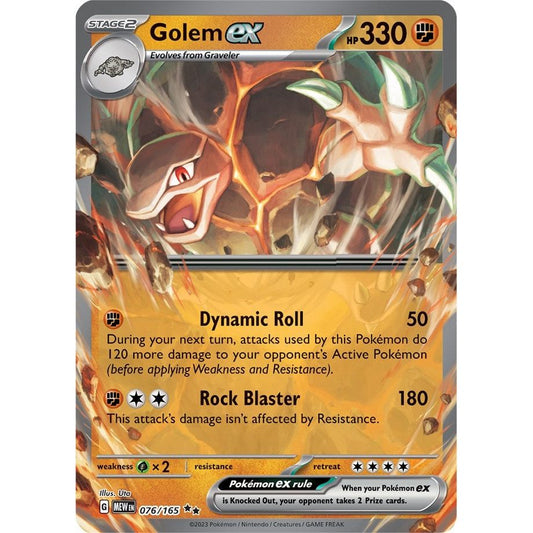 Image for Golem ex (076/165) (MEW) - Pokemon