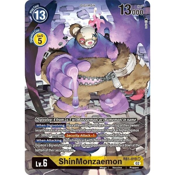 Image for ShinMonzaemon (Textured Alternate Art) (RB1-019 SR) (RB-01) - Digimon Card Game