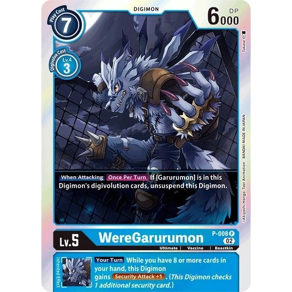 Image for WereGarurumon - P-008 (Resurgence Booster Reprint) (P-008 P) (RB-01) - Digimon Card Game