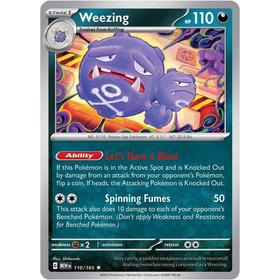 Image for Weezing (110/165) (MEW) - Pokemon
