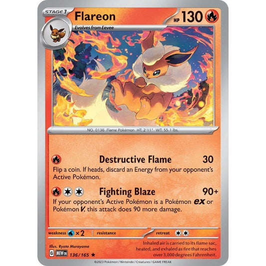 Image for Flareon (136/165) (MEW) - Pokemon