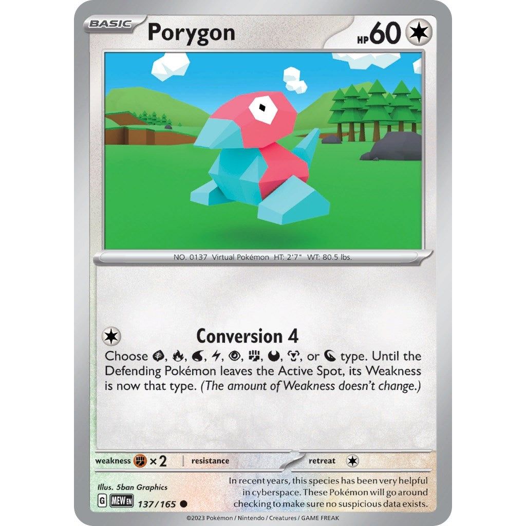 Image for Porygon (137/165) (MEW) - Pokemon